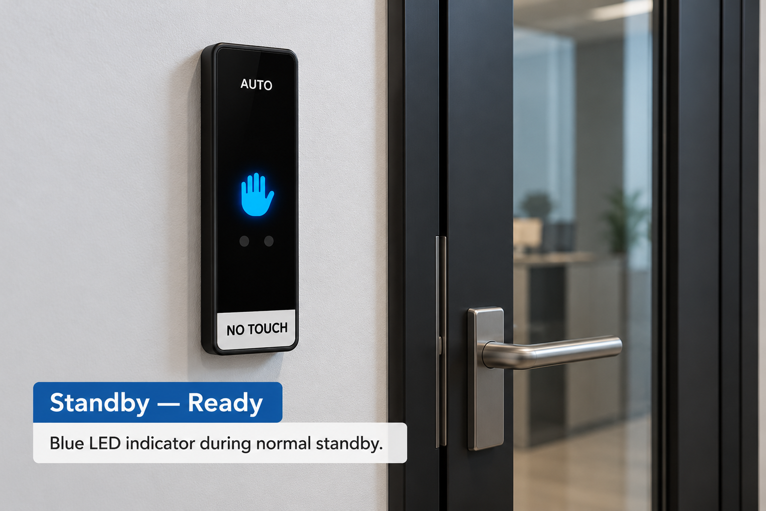 IR-T15B touchless exit button standby blue LED